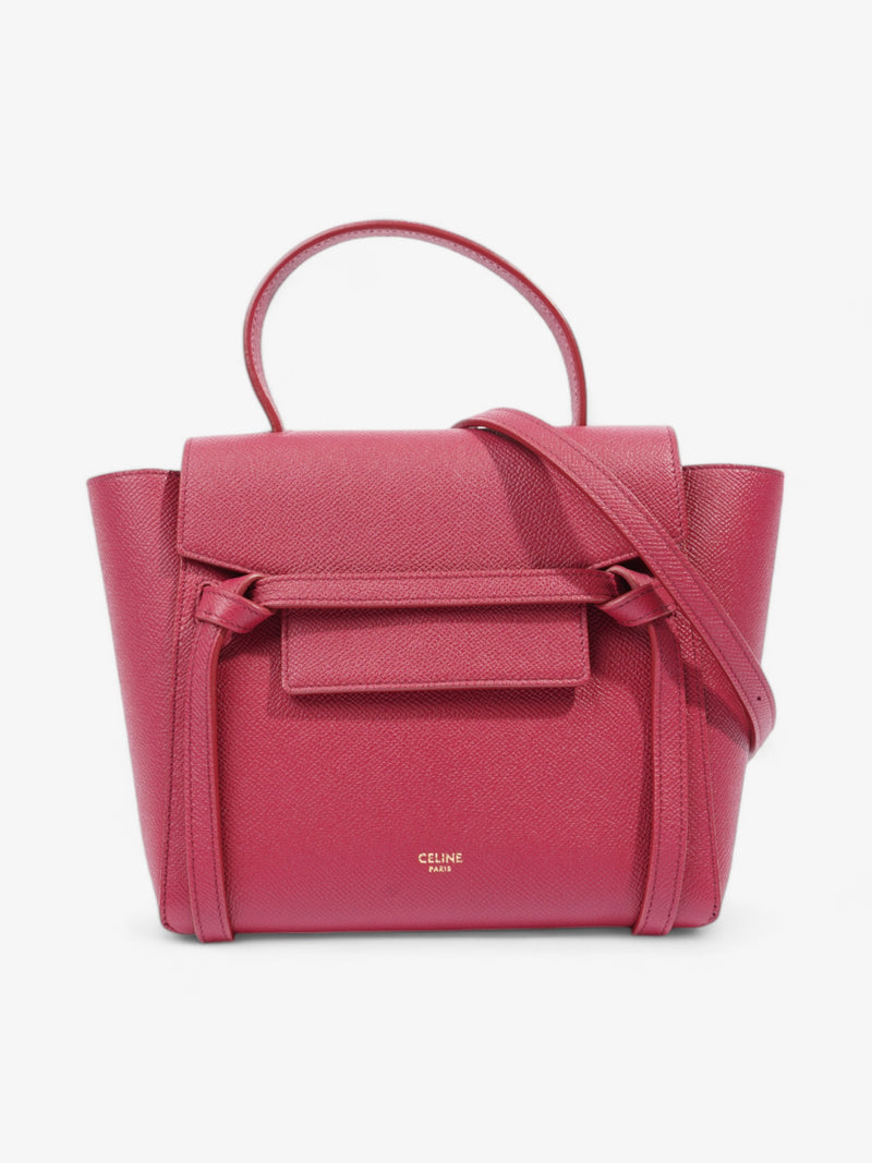  Celine Belt Bag Raspberry Calfskin Leather Nano