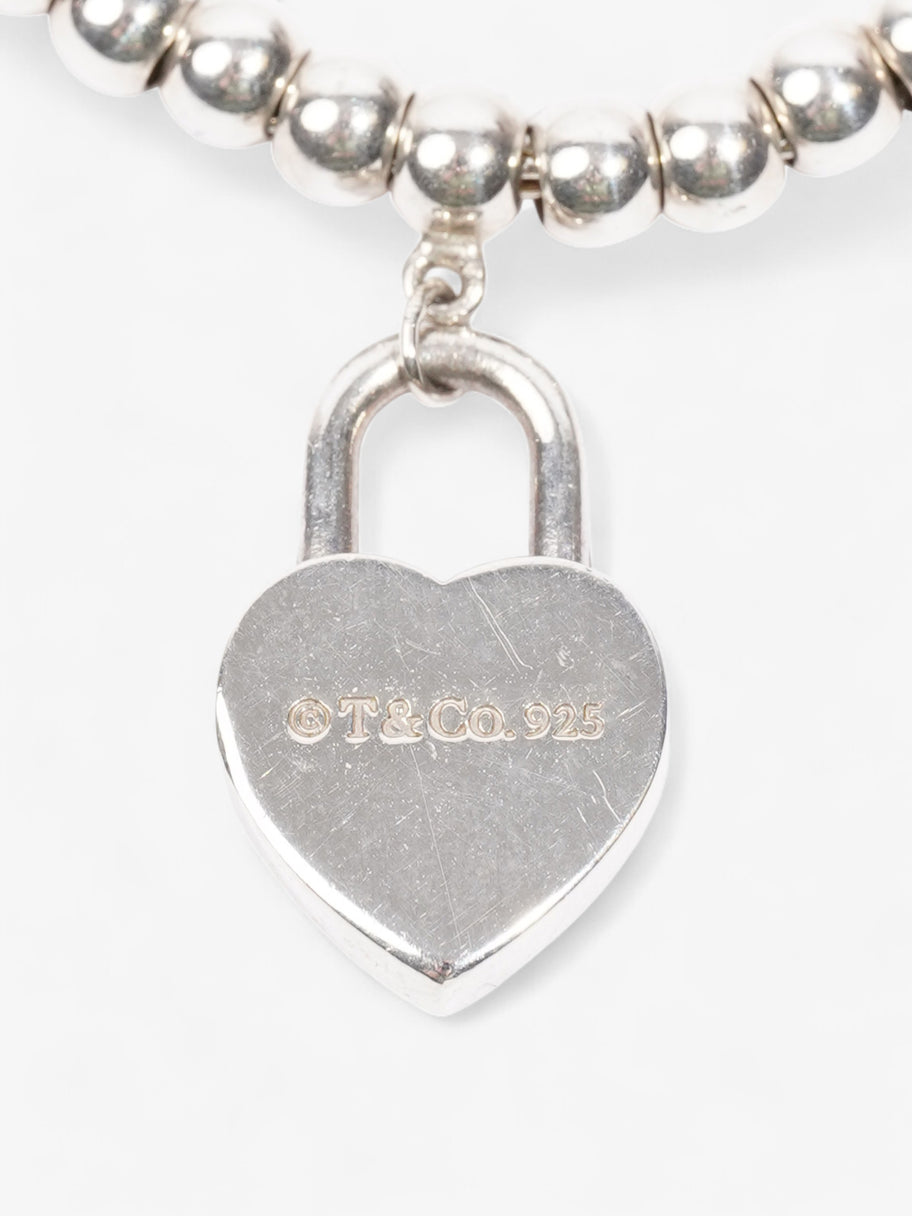 Tiffany and Co Return to Tiffany Heart Padlock Bead Bracelet Silver Silver Sterling Image 2