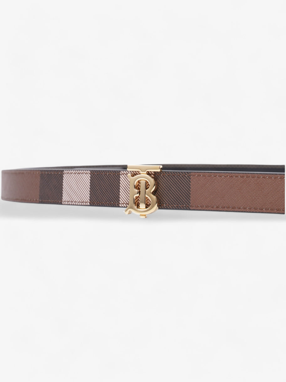 Burberry TB Belt Reversible Giant Check Belt Dark Birch Brown Canvas Large (134cm) Image 2