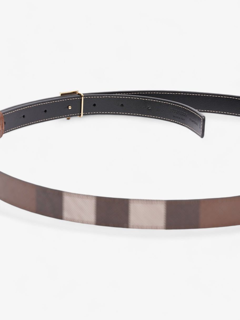 Burberry TB Belt Reversible Giant Check Belt Dark Birch Brown Canvas Large (134cm) Image 5