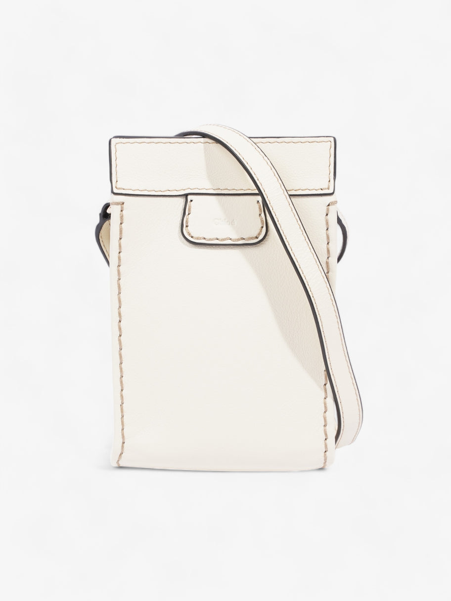 Chloe Edith Phone Pouch Cream Leather Image 1