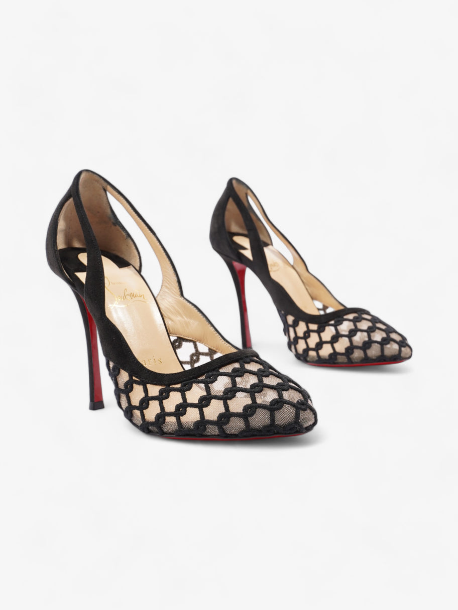 Christian Louboutin K Racas Pumps 115mm Black Mesh EU 37 UK 4 Image 2