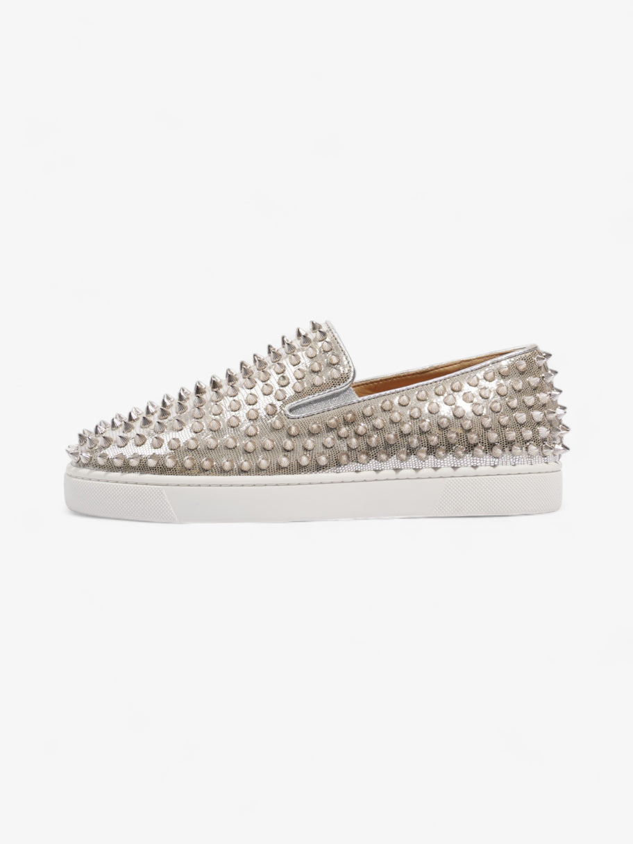 Christian Louboutin RollerBoat Silver Leather EU 39 UK 5 Image 5