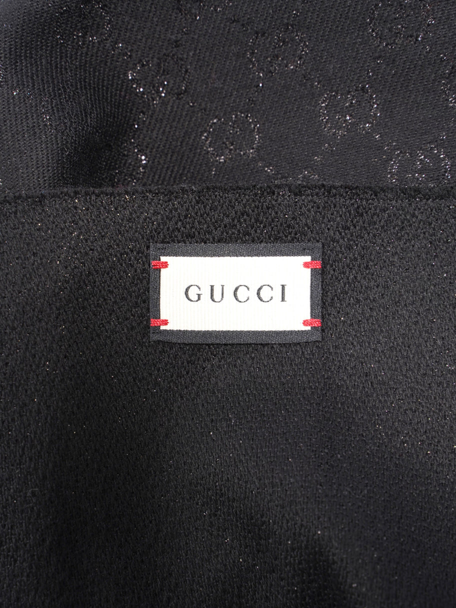 Gucci GG Scarf Black Wool Image 3