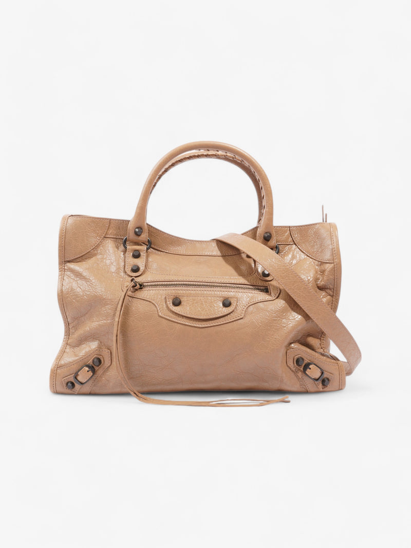  Balenciaga Le City Tote Latte Lambskin Leather Medium