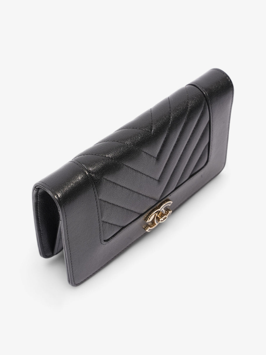 Chanel Mademoiselle Continental Wallet Black Caviar Leather Image 6