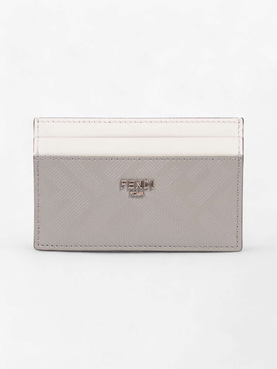 Fendi Shadow Card Holder Grey / Off White Leather Image 1