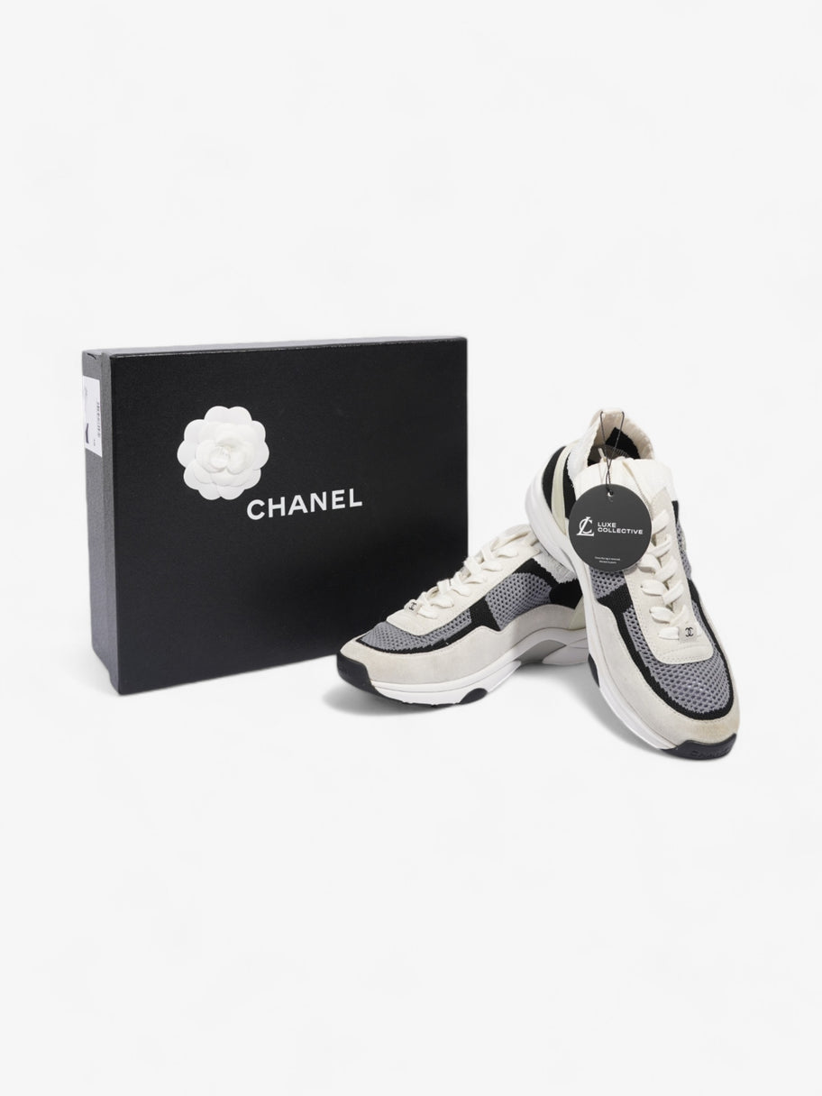 Chanel CC Logo Runners White  / Grey / Black Mesh EU 38 UK 5 Image 9