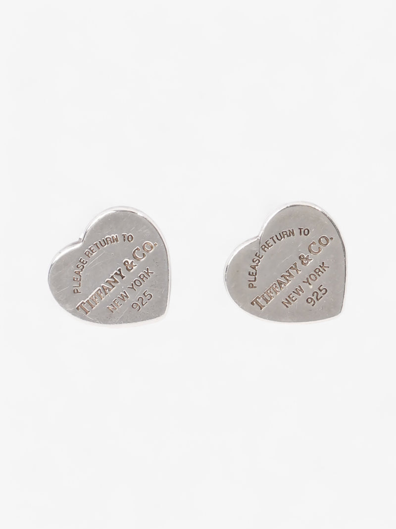  Tiffany and Co Return to Tiffany Heart Earrings Silver Silver Sterling