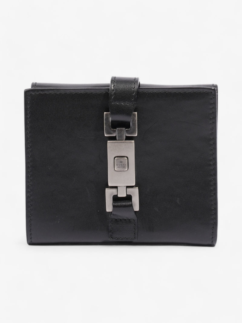  Gucci Jackie 2 Fold Wallet Black Leather