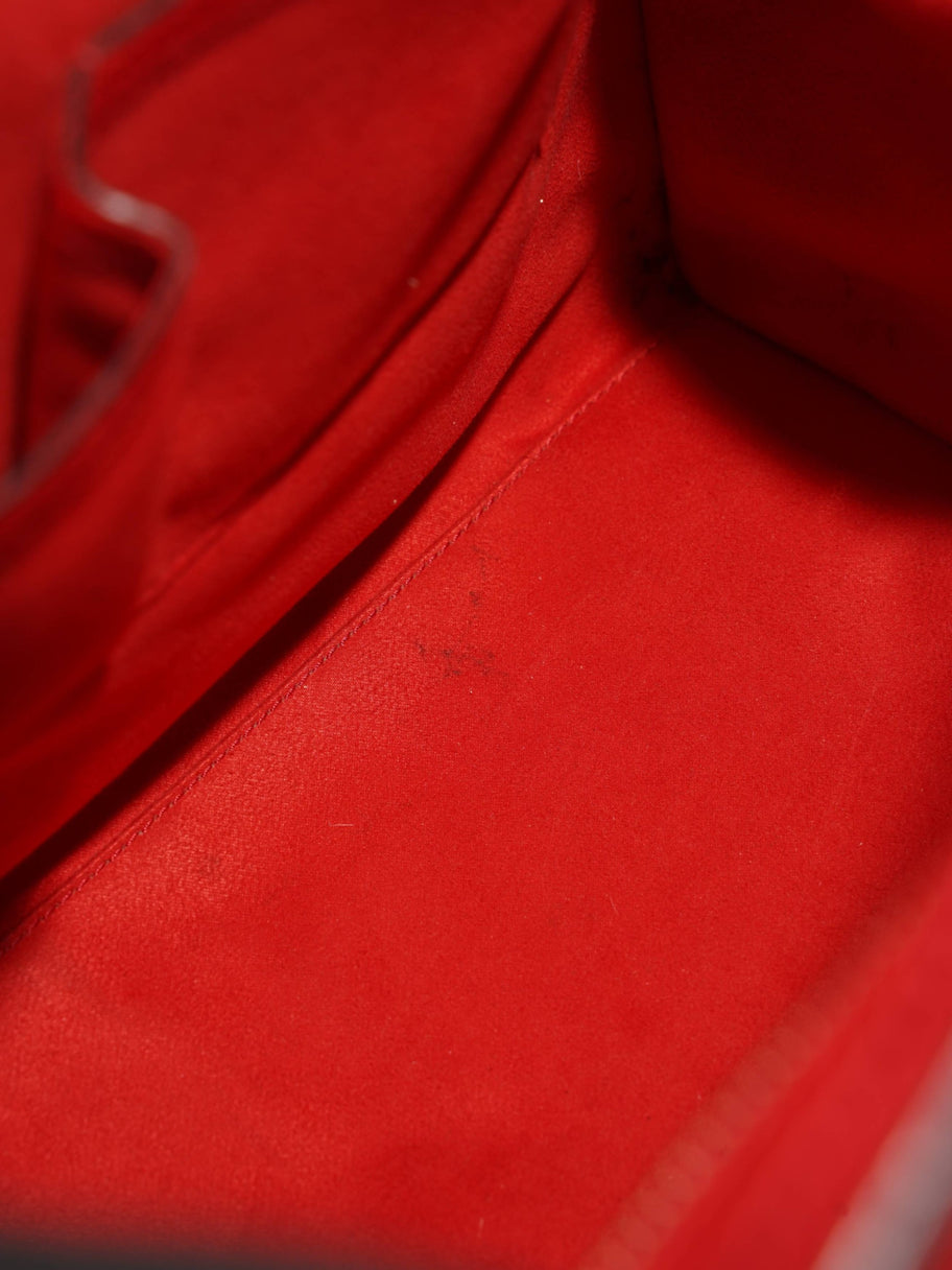 Mini Luggage Tote Red Calfskin Leather Image 10