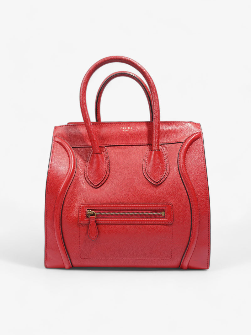  Mini Luggage Tote Red Calfskin Leather