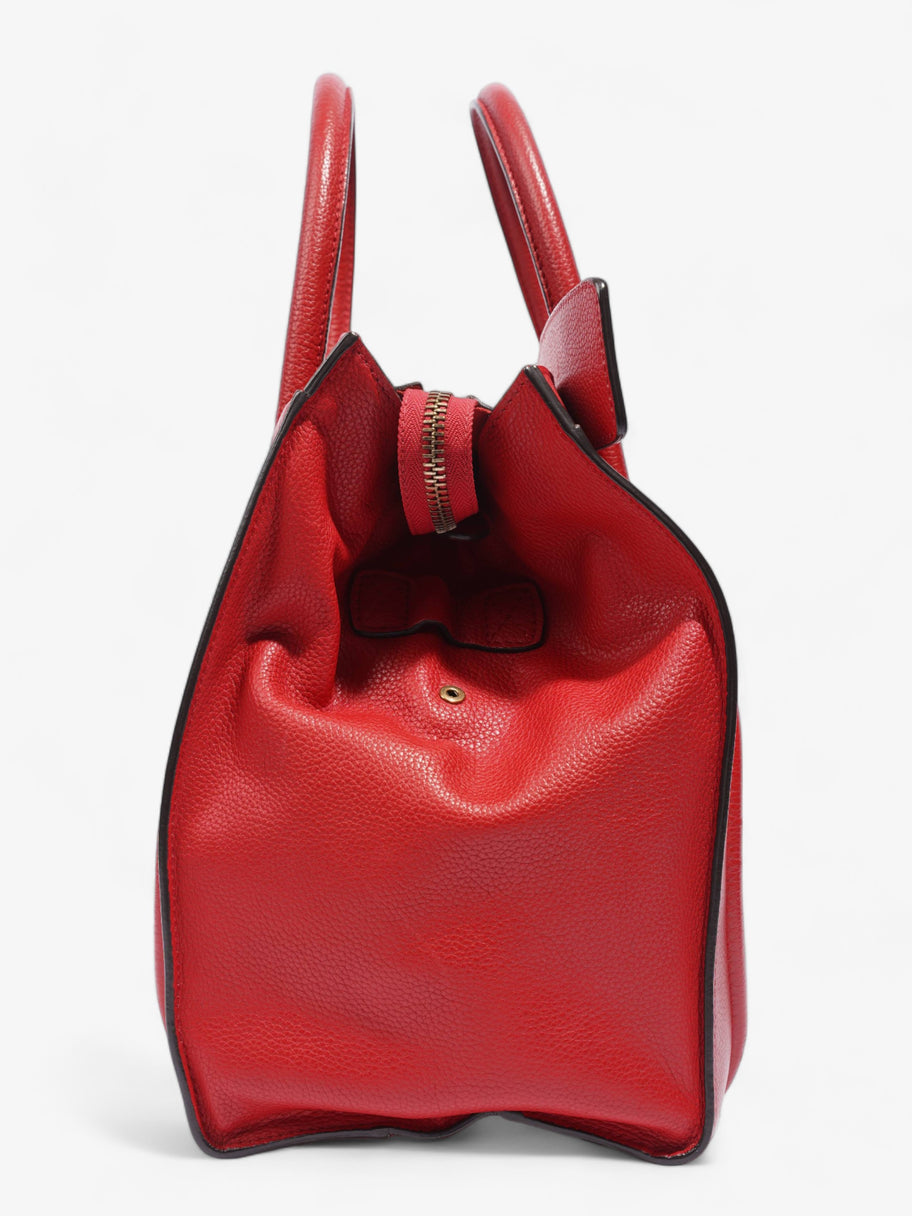 Mini Luggage Tote Red Calfskin Leather Image 4