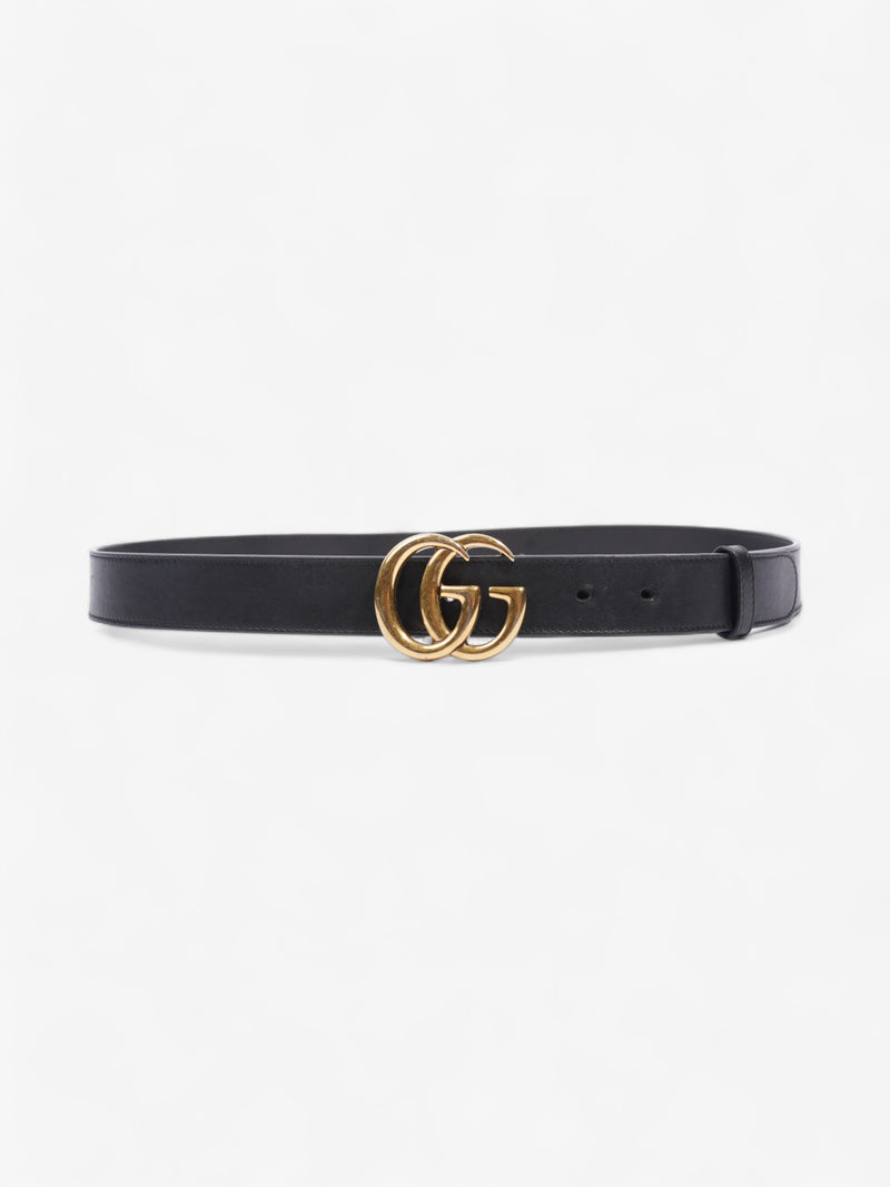  Gucci Double G Belt Black Leather 90cm 36