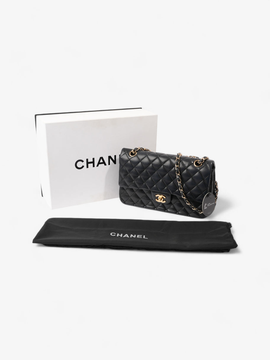 Chanel Classic Double Flap Black Lambskin Leather Medium Image 11