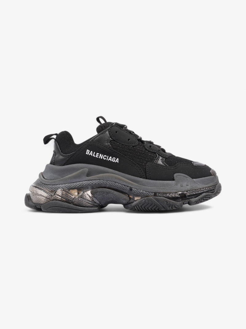  Balenciaga Triple S Clear Sole Black Mesh EU 39 UK 6