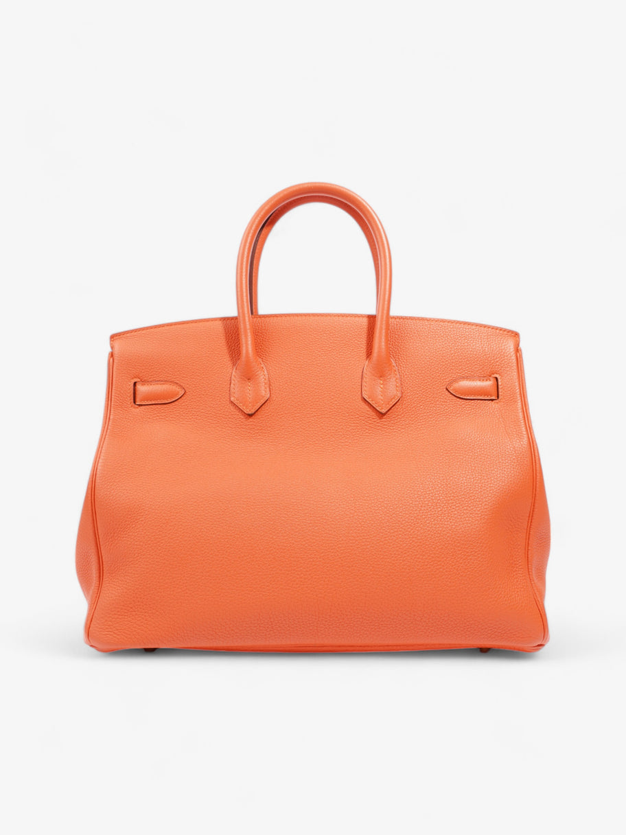 Hermes Birkin Orange Minium Clemence Leather 35 Image 4