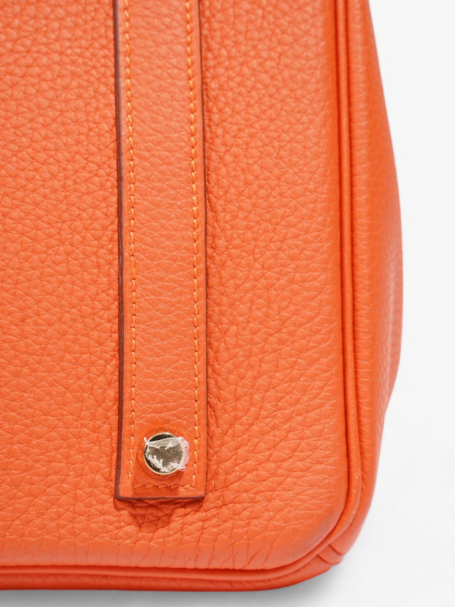 Hermes Birkin Orange Minium Clemence Leather 35 Image 7