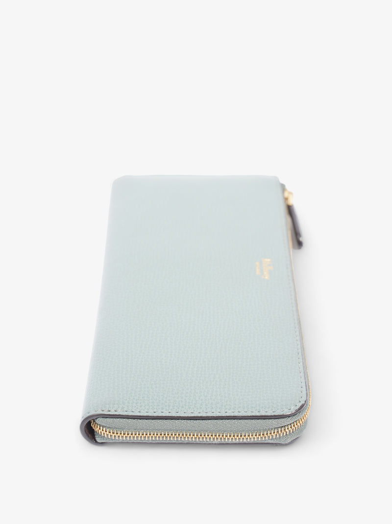  Continental Long Zip Around Wallet Duck Egg Blue Leather