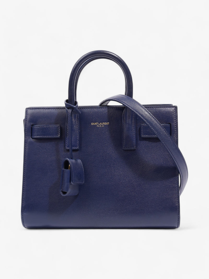  Saint Laurent Sac De Jour Blue Leather Nano