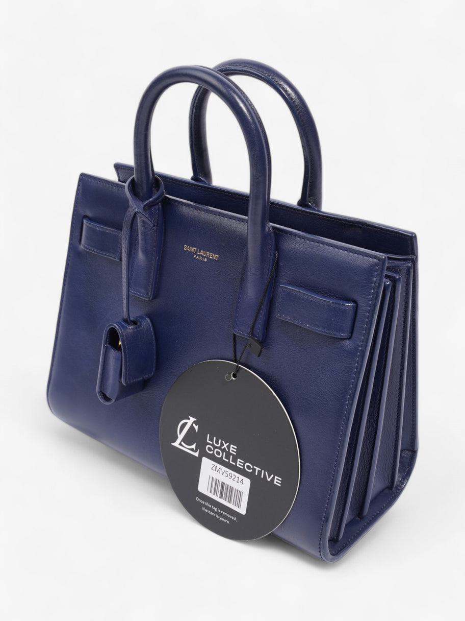 Saint Laurent Sac De Jour Blue Leather Nano Image 11