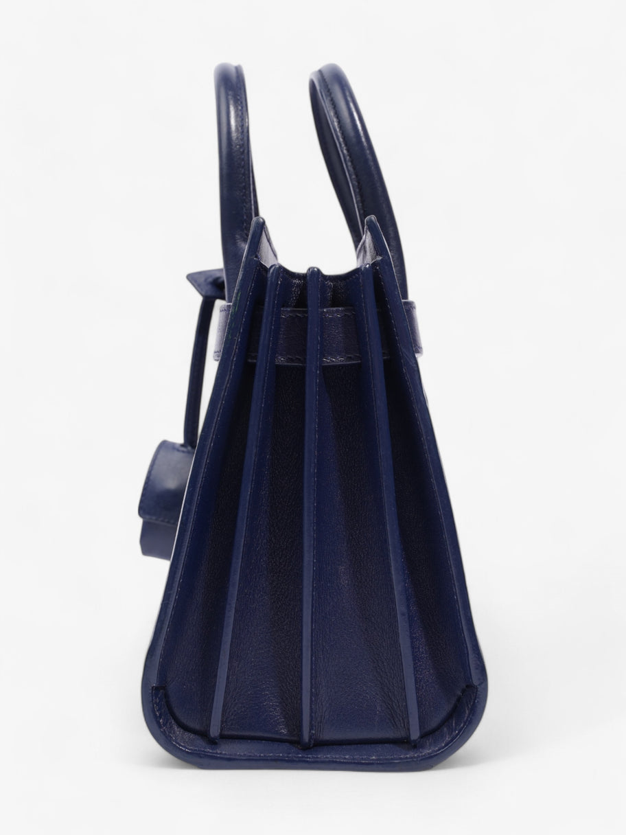 Saint Laurent Sac De Jour Blue Leather Nano Image 3