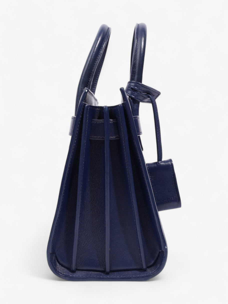 Saint Laurent Sac De Jour Blue Leather Nano Image 5