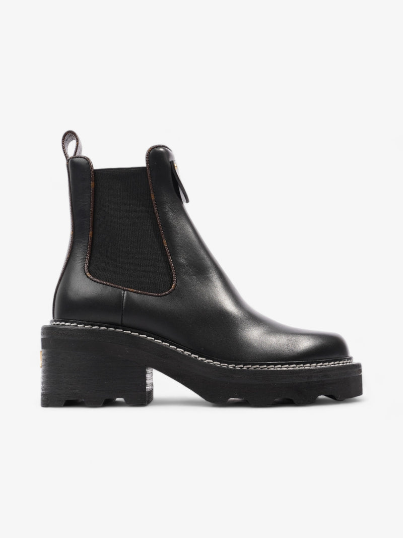  Louis Vuitton Beaubourg Ankle Boots Black / Brown Monogram Leather EU 36 UK 3