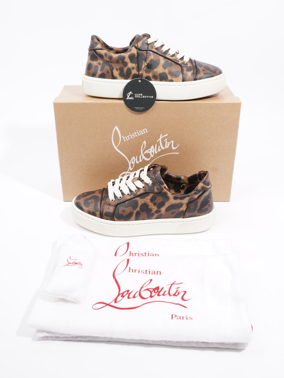 Vierissima Flat Sneakers Leopard Print Leather EU 37.5 UK 4.5 Image 9