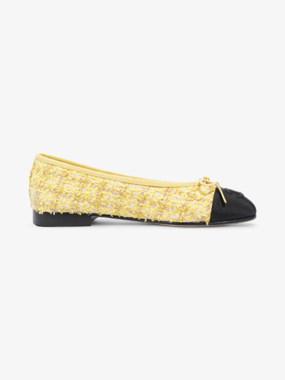 Chanel CC Ballerina Pumps Yellow / Black Mesh EU 36 UK 3 Image 4