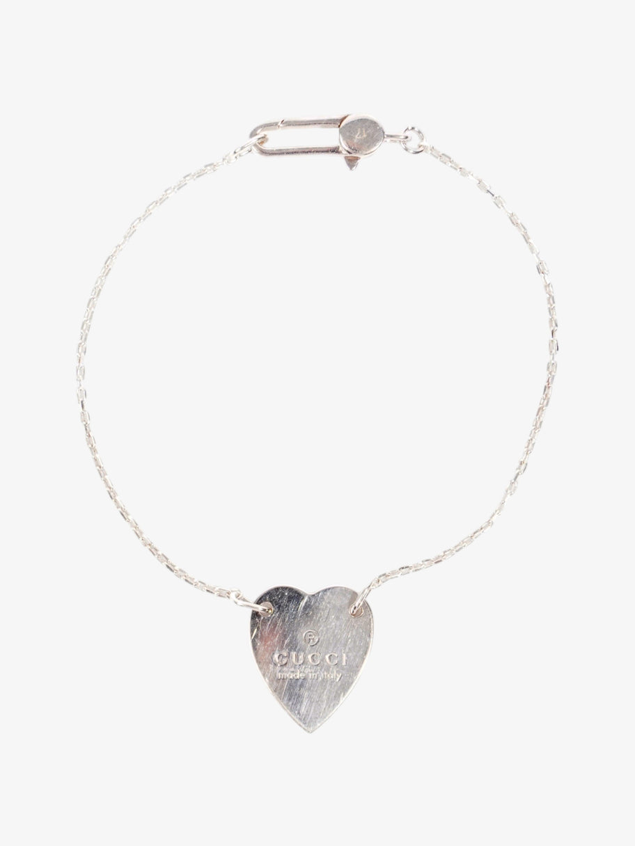 Gucci Trademark Heart Tag Bracelet Silver Silver Sterling 17cm Image 1