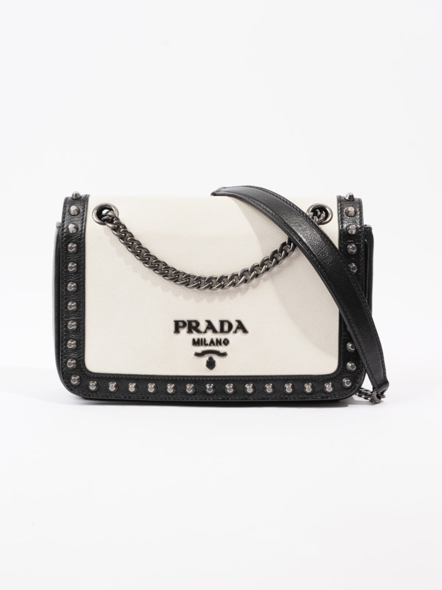 Vitello Studded Bag Black / White Calfskin Leather Image 1