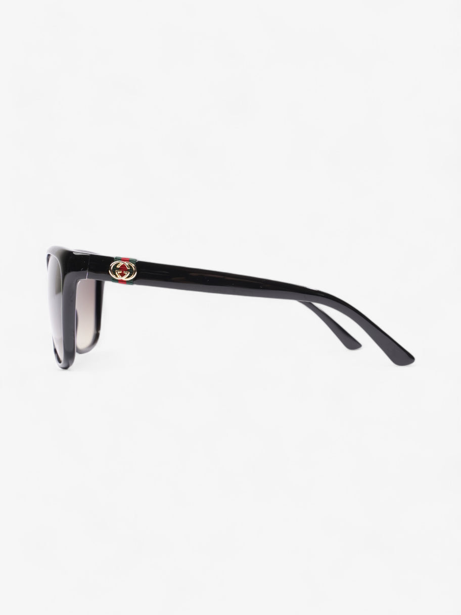 Gucci GG Web Sunglasses Black / Red / Green Acetate 135mm Image 2