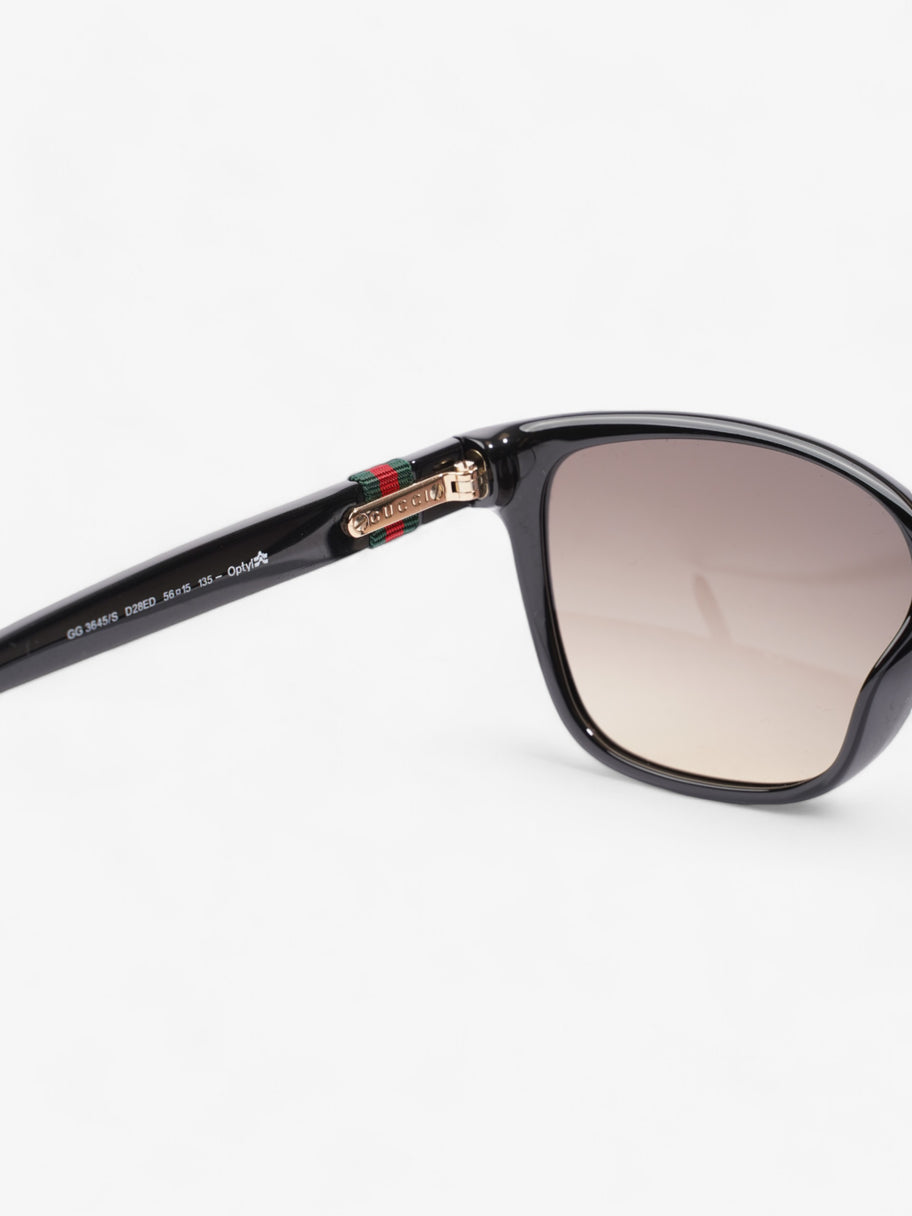 Gucci GG Web Sunglasses Black / Red / Green Acetate 135mm Image 5