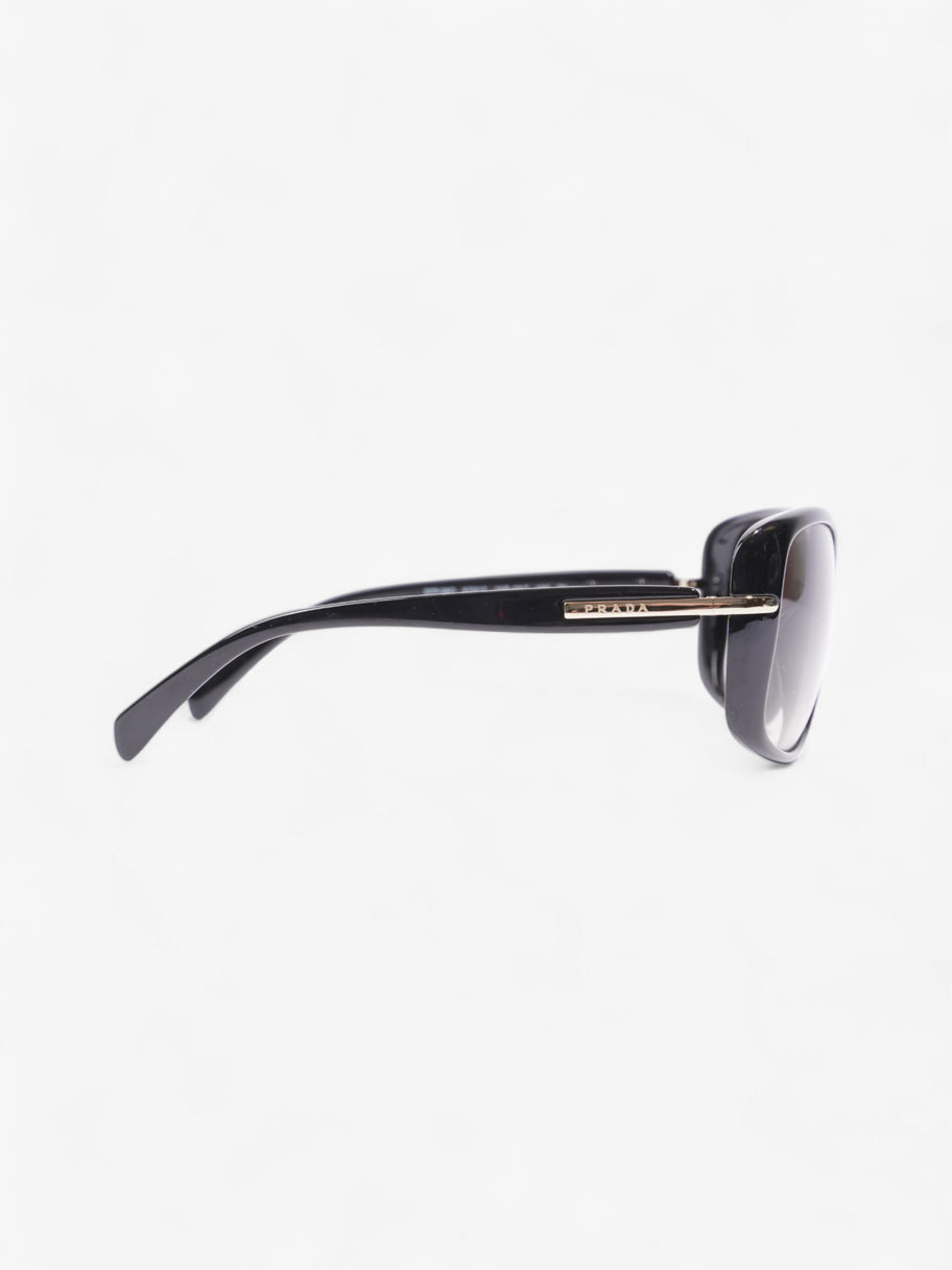 Prada Oversized Sunglasses Black / Light Gold Acetate 130mm Image 4