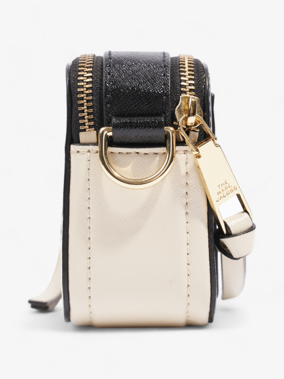 Marc Jacobs The Snapshot Cream / Black Saffiano Leather Image 3