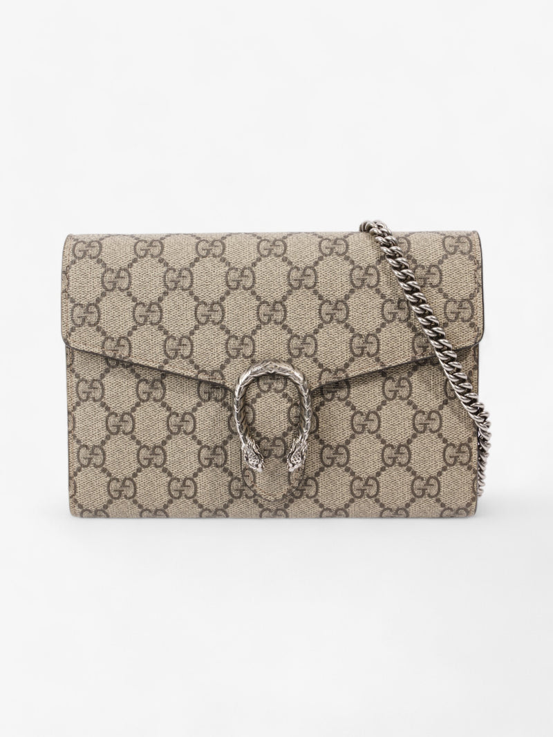  Gucci Dionysus Chain Wallet GG Supreme Coated Canvas