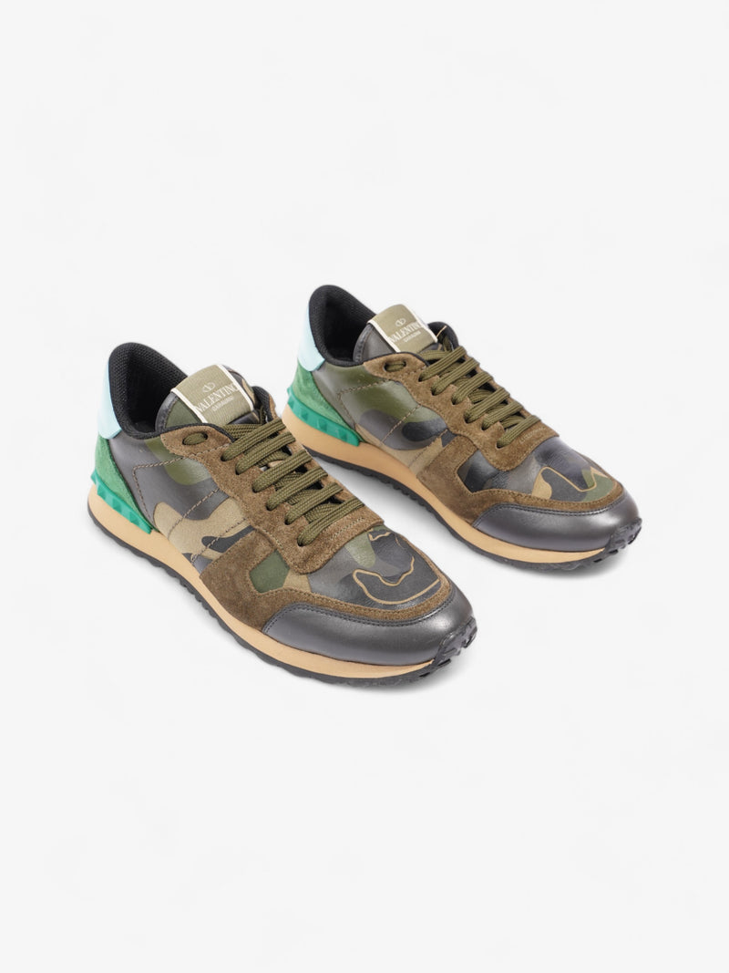  Valentino Rockrunner Khaki Camo / Green / Turquoise  Suede EU 41 UK 7