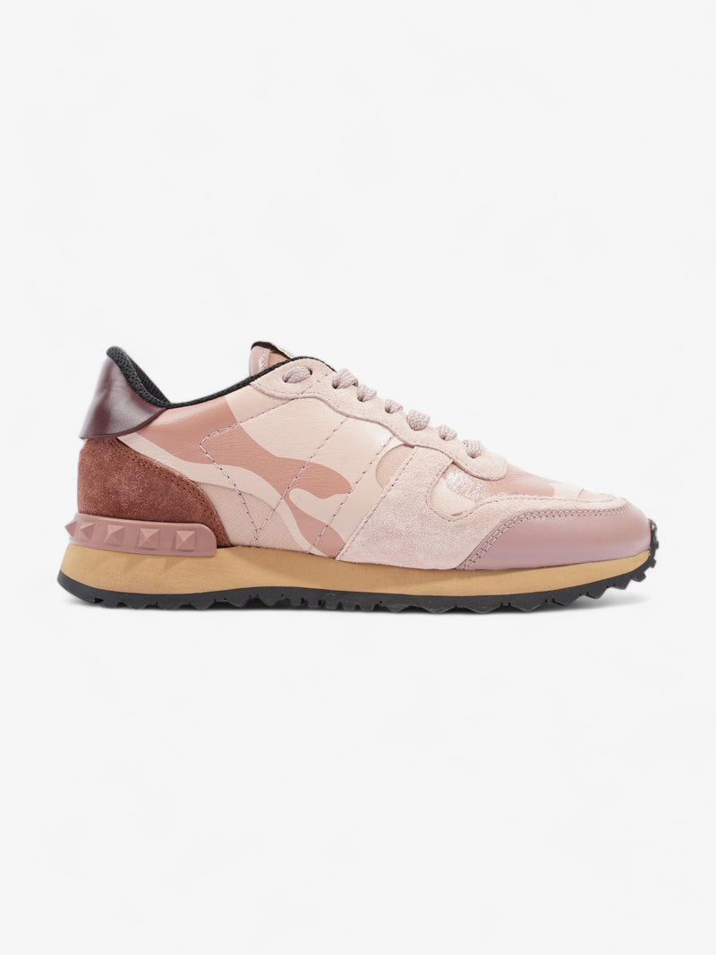  Valentino Rockrunner Sneakers Pink / Nude / Maroon Suede EU 35 UK 2