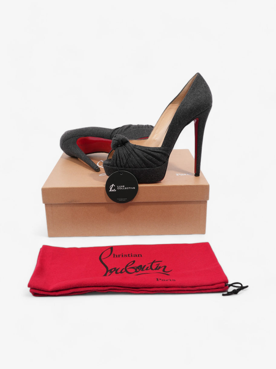 Christian Louboutin Greissimo Pump Heels 140 Grey Tweed EU 38.5 UK 5.5 Image 10