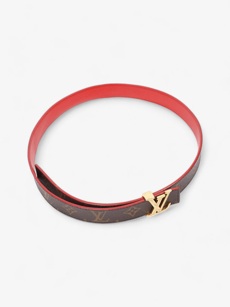 Louis Vuitton LV Iconic Reversible Belt Monogram / Red Coated Canvas 80cm / 32