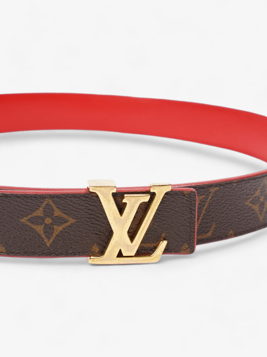 Louis Vuitton LV Iconic Reversible Belt Monogram / Red Coated Canvas 80cm / 32