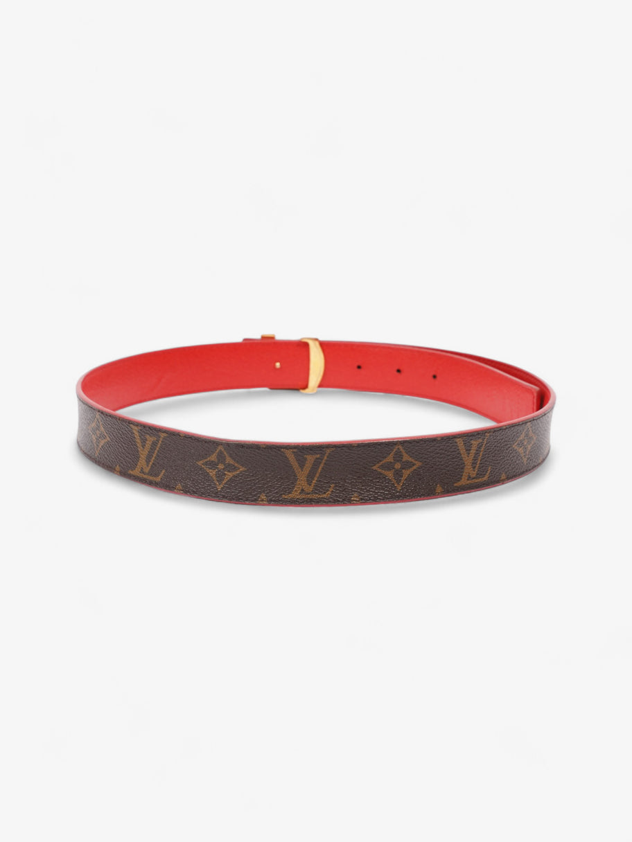 Louis Vuitton LV Iconic Reversible Belt Monogram / Red Coated Canvas 80cm / 32