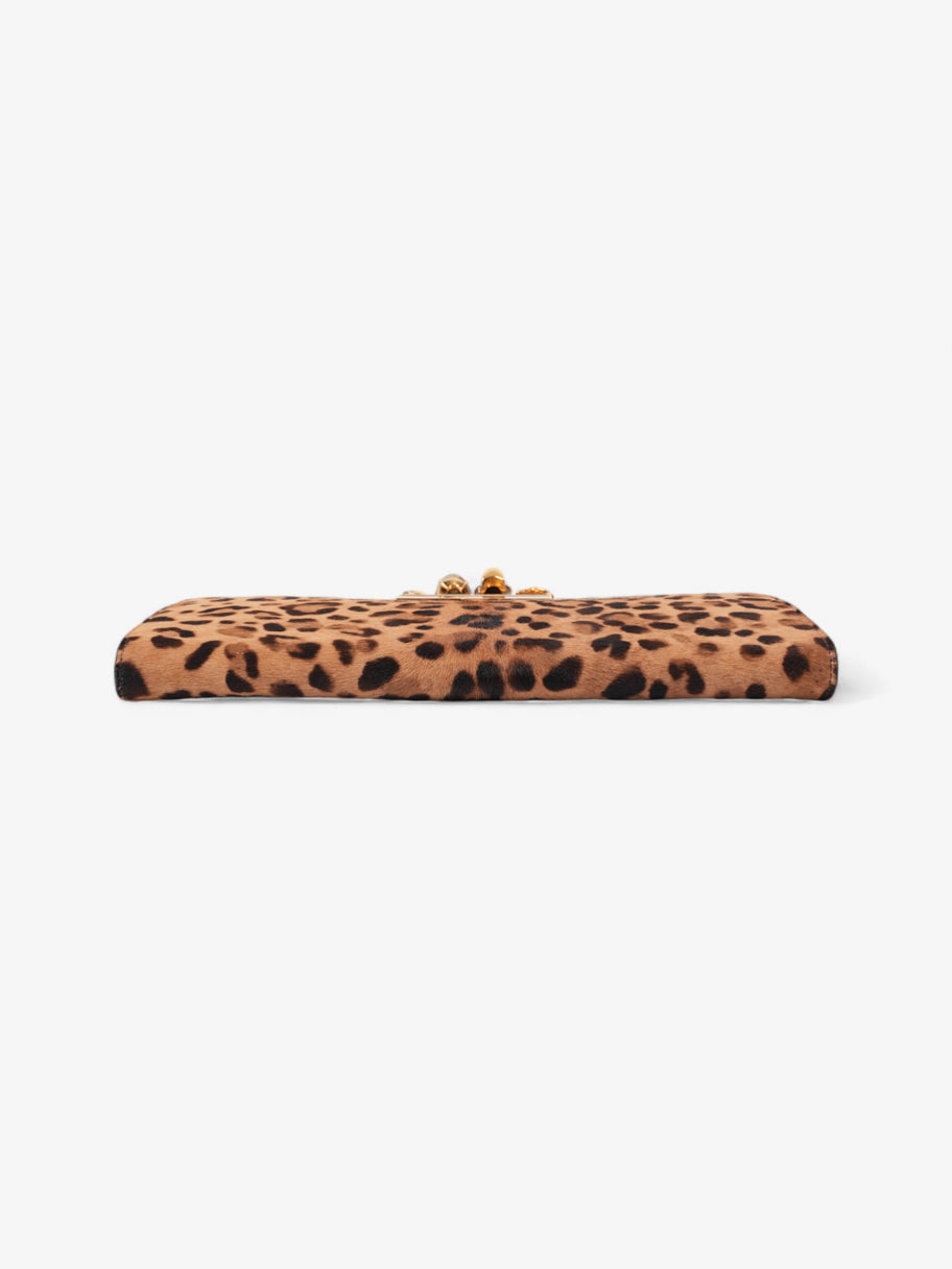 Alexander McQueen Four Ring Flat Pouch Leopard Print Calf Hair Image 6