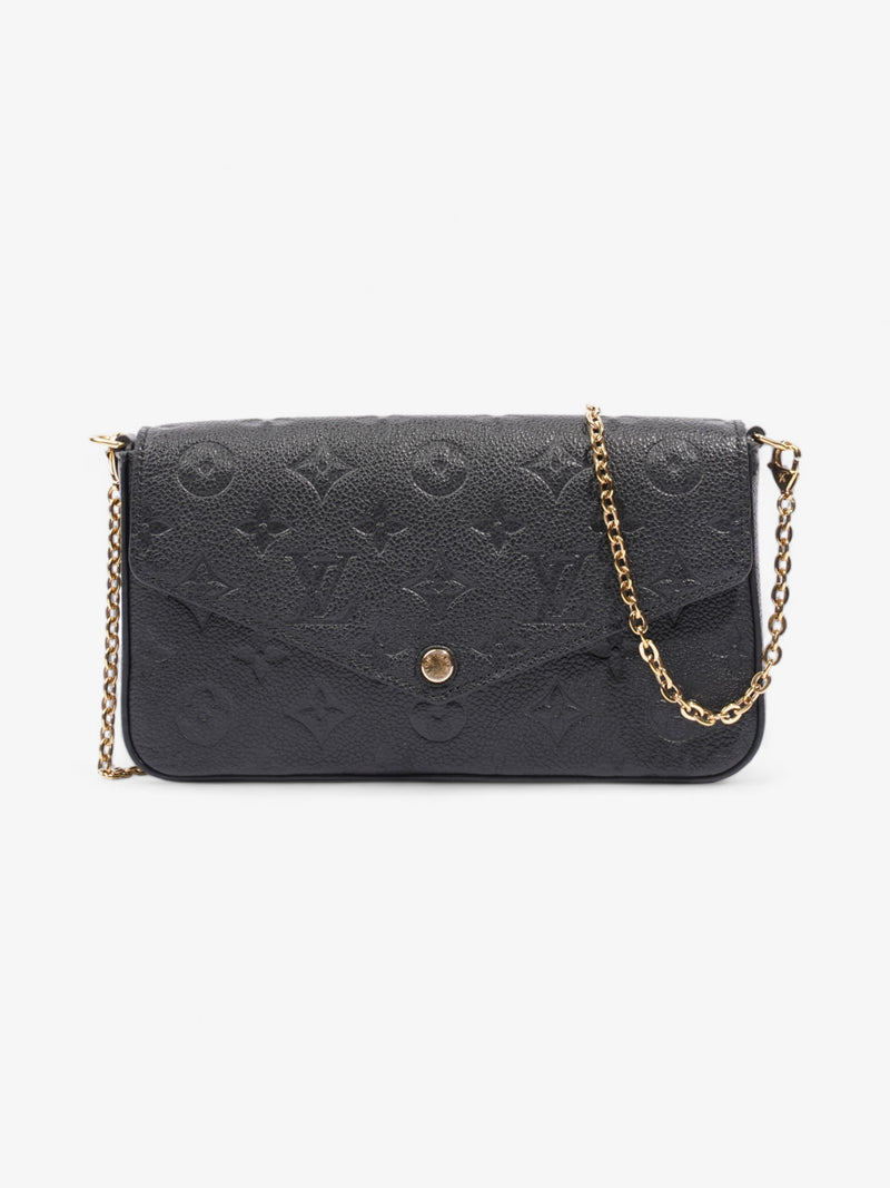  Louis Vuitton Pochette Felicie  Black Empreinte Leather