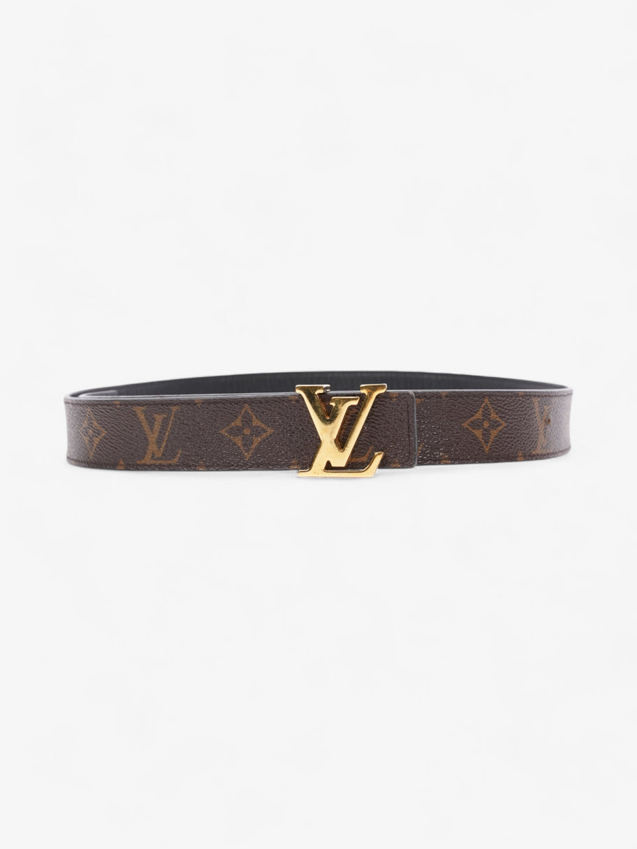 Louis Vuitton LV Initiales Reversible Belt Monogram / Black / Gold Canvas 90cm / 36