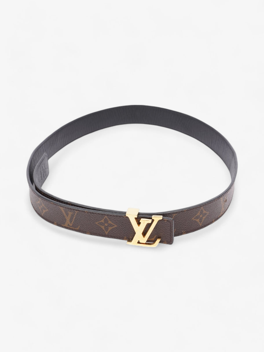 Louis Vuitton LV Initiales Reversible Belt Monogram / Black / Gold Canvas 90cm / 36