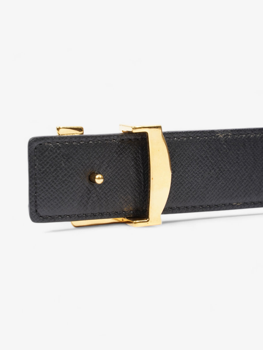 Louis Vuitton LV Initiales Reversible Belt Monogram / Black / Gold Canvas 90cm / 36