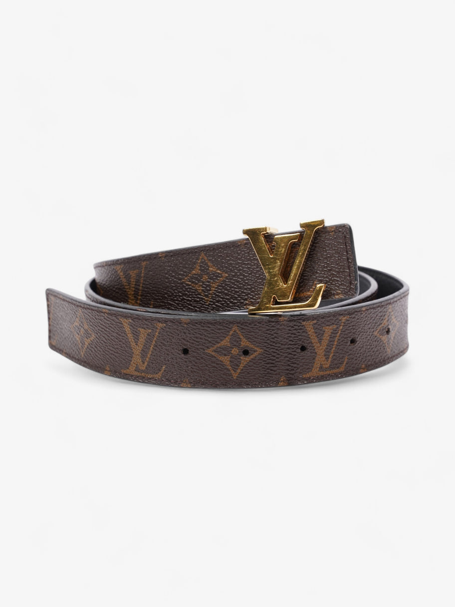 Louis Vuitton LV Initiales Reversible Belt Monogram / Black / Gold Canvas 90cm / 36