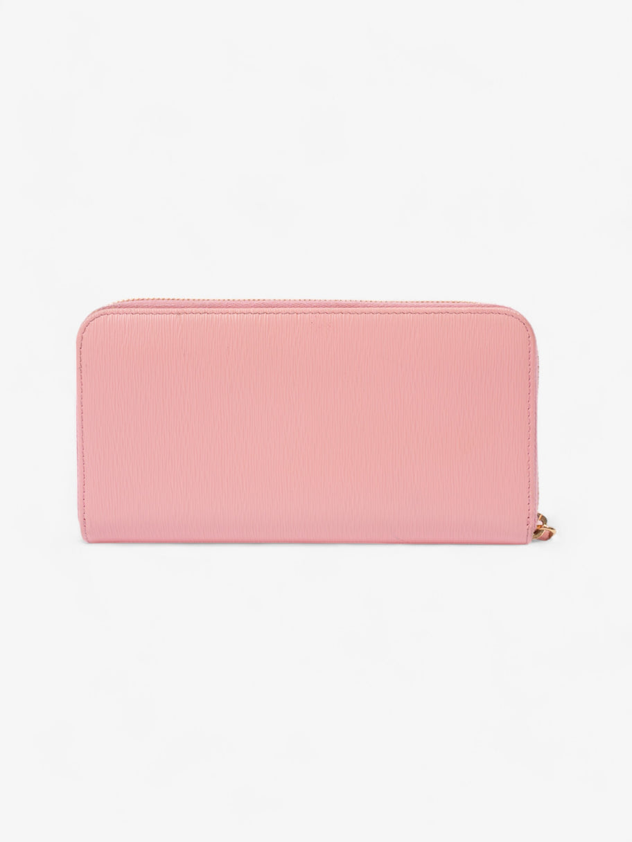 Prada Continental Wallet Pink Saffiano Leather Image 2